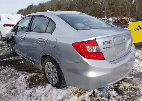 2012 Honda Civic Lx z USA, uszkodzony, nr VIN 19XFB2F53CE321044